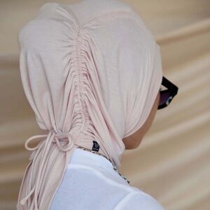 Vela scarves ruching hijab rose water